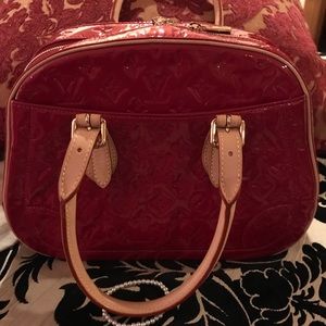 Lv Louis Vuitton Red Boston Summit Bag